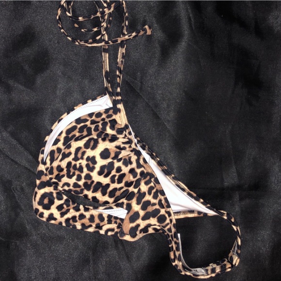 VICTORIA’S SECRET PINK SWIMSUIT CRISS CROSS CUT OUT BIKINI WRAP TOP - Picture 6 of 6